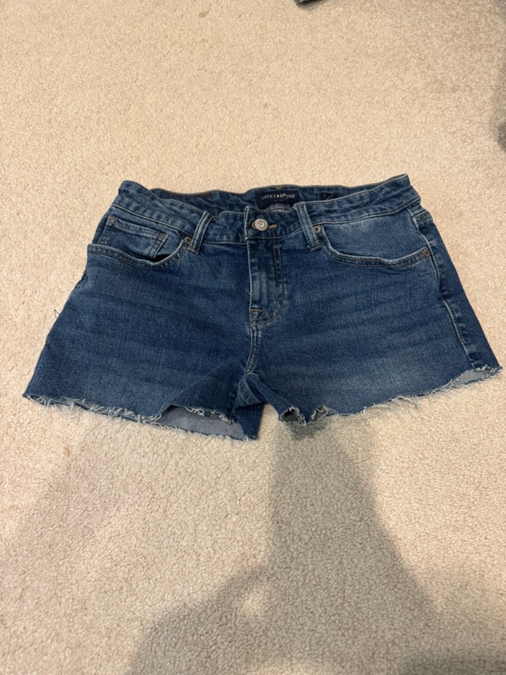 Lucky Brand Dark Indigo Denim Cutoff Shorts